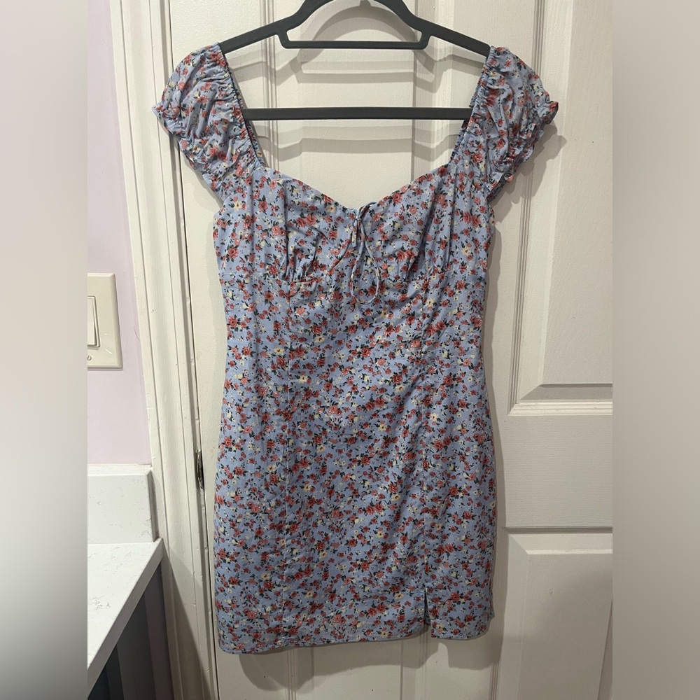 Sweet Pot Blue/Pink Floral Dress